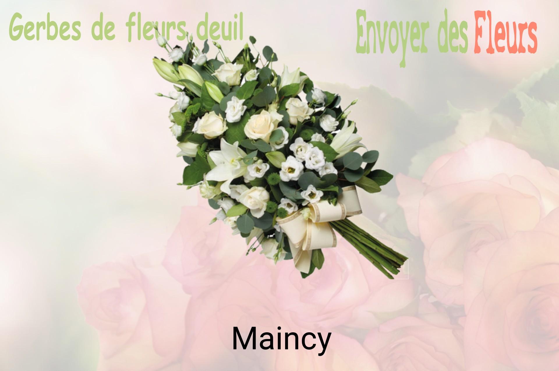 Gerbe de fleurs de deuil livrée à Maincy